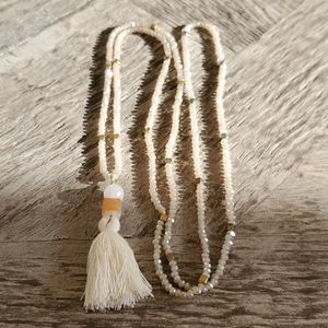 Beaded Tassel Necklace